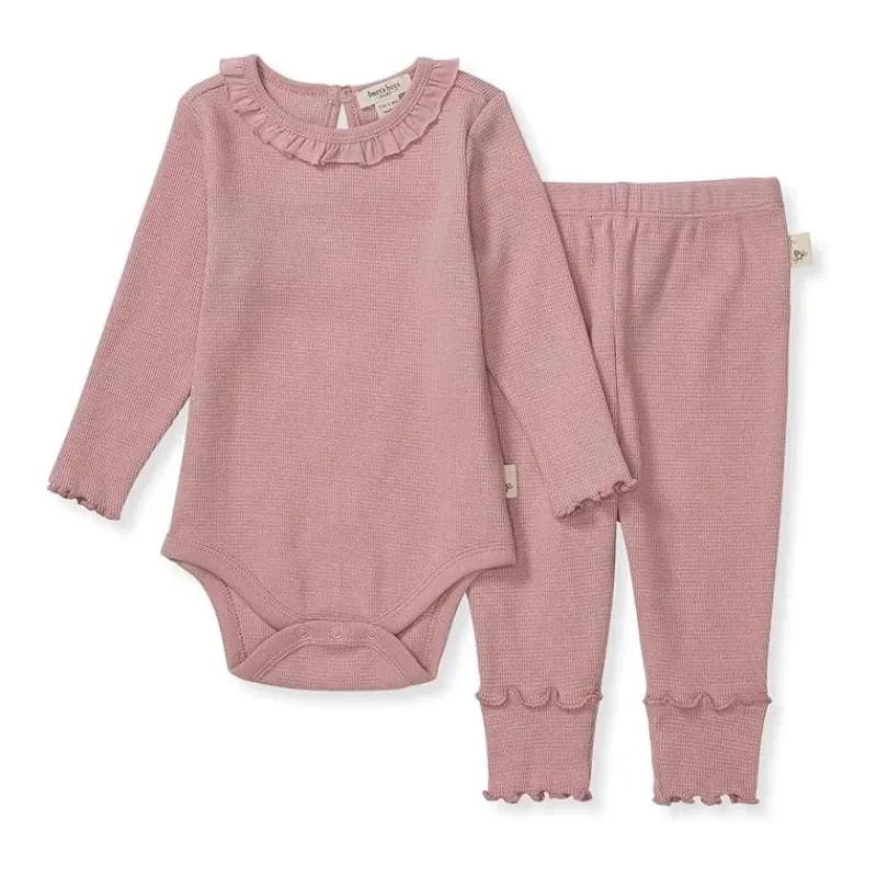 burts_bees__baby_girl_the_SKUVKGLhmci_0.webp Burt's Bees Baby Burts Bees - Baby Girl Thermal Bodysuit & Pant Set, Persian Rose Fashion