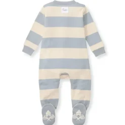 Burt's Bees Baby Burts Bees - Baby Unisex Rugby Stripe Sleep & Play, Quarry Discount