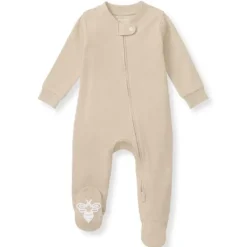 Burt's Bees Baby Burts Bees - Baby Unisex Solid Rib Sleep & Play, Hummus Outlet