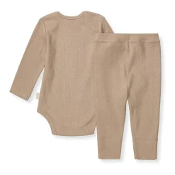 Burt's Bees Baby Burts Bees - Baby Unisex Thermal Neutral Bodysuit & Pant Set, Cremini Hot