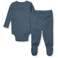 Burt's Bees Baby Burts Bees - Baby Unisex Wrap Front Bodysuit Set, Underwater Hot