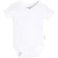 Burt's Bees Baby Burts Bees – Body de manga curta com costura reversa e decote em V, nuvem Best