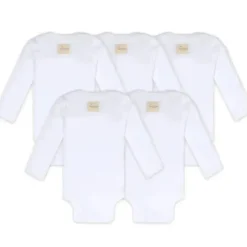 Burt's Bees Baby Burts Bees – Body 5Pk Bee Essential de manga comprida, nuvem Fashion