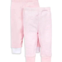 Burt's Bees Baby Burts Bees – Calça jogger de malha para bebê 2Pk, Stripe Blossom Fashion