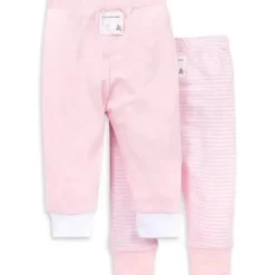 Burt's Bees Baby Burts Bees – Calça jogger de malha para bebê 2Pk, Stripe Blossom Fashion