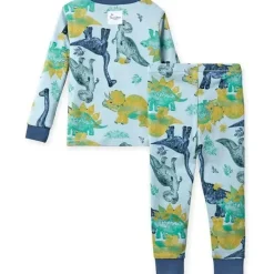 Burt's Bees Baby Burts Bees – Conjunto de camiseta e calça Mega Dino Friends New