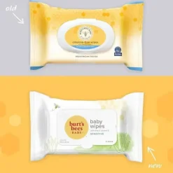 Burt's Bees Baby Burt's Bees - Lenços umedecidos naturais sem cheiro para pele sensível, 72 lenços umedecidos com 10 unidades New