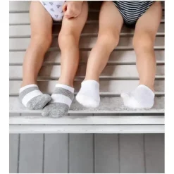 Burt's Bees Baby Burts Bees – Meias para bebê 6 unidades de algodão orgânico sólido cinza urze Hot