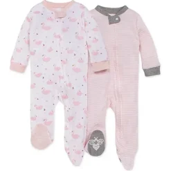 Burt's Bees Baby Burts Bees - 2Pk Graceful Swans dormem e brincam, amanhecer Hot
