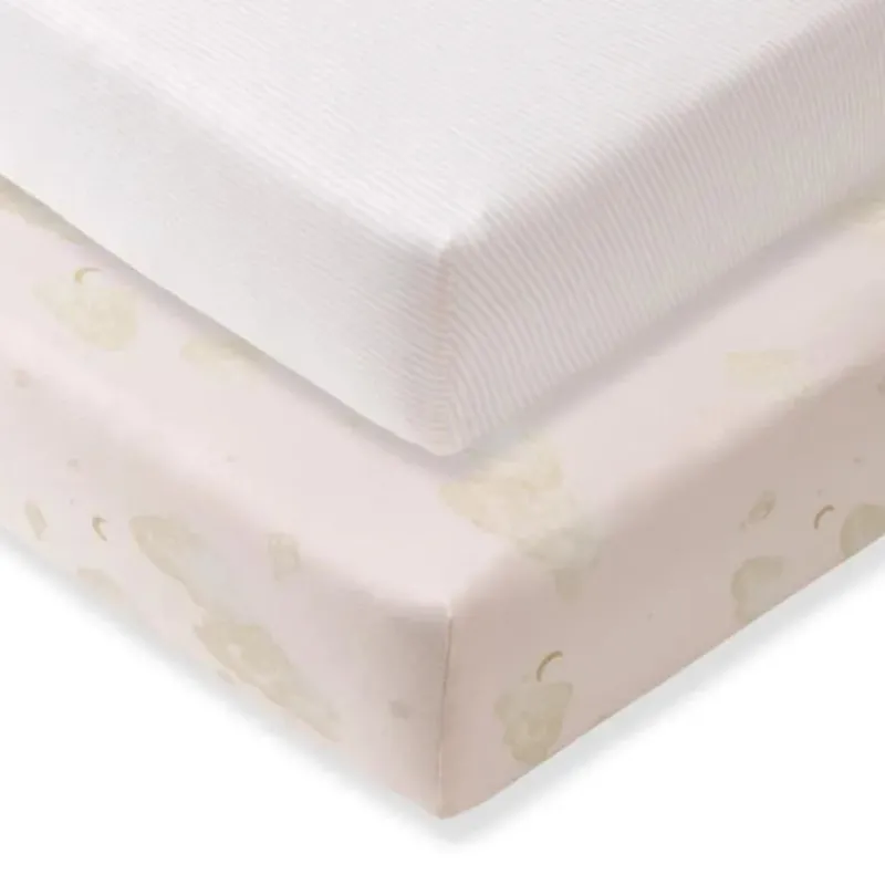burts_bees__set_of__good__SKU7Q87VEdw_0.webp Burt's Bees Baby Burts Bees - Set Of 2 Good Night Sky Crib Sheets, Ranunculus New
