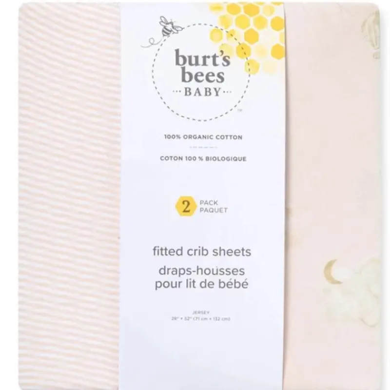 burts_bees__set_of__good__SKU7Q87VEdw_1.webp Burt's Bees Baby Burts Bees - Set Of 2 Good Night Sky Crib Sheets, Ranunculus New