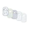 Burt's Bees Baby Burts Bees - Set Of 5 Hello Moon Lap Shoulder Bibs, Quarry Fashion