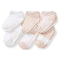 Burt's Bees Baby Burts Bees - Set Of 6 Multi Ankle Socks Ranunculus Online
