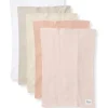 Burt's Bees Baby Burts Bees - Set Of 5 Solid Burp Cloths, Pink Sand Discount