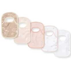 Burt's Bees Baby Burts Bees - Set Of 5 Whimsical Floral Lap Shoulder Bibs, Ranunculus Sale