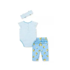 Little Me Calça Bodysuit Lemons - Azul Hot