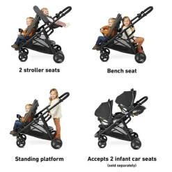 Graco Carrinho de passeio duplo - Ready2grow Lx 2.0, Clark Best