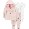 Carter's Carters - Conjunto de Cardigan Pequeno 3Pk para Bebê, Rosa Clearance