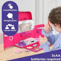Casdon Toys Casdon - Estojo de estilo definitivo com espelho LightUp, livro de estilo e acessórios de cabelo. Playset para crianças a partir de 3 anos Hot
