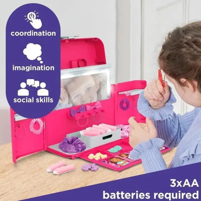 casdon__estojo_de_estilo__SKUQT1uwDu2_3.webp Casdon Toys Casdon - Estojo de estilo definitivo com espelho LightUp, livro de estilo e acessórios de cabelo. Playset para crianças a partir de 3 anos Hot