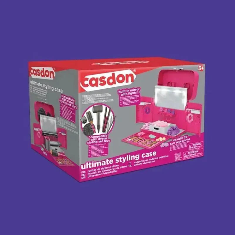 casdon__estojo_de_estilo__SKUQT1uwDu2_5.webp Casdon Toys Casdon - Estojo de estilo definitivo com espelho LightUp, livro de estilo e acessórios de cabelo. Playset para crianças a partir de 3 anos Hot
