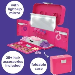 Casdon Toys Casdon - Estojo de estilo definitivo com espelho LightUp, livro de estilo e acessórios de cabelo. Playset para crianças a partir de 3 anos Hot