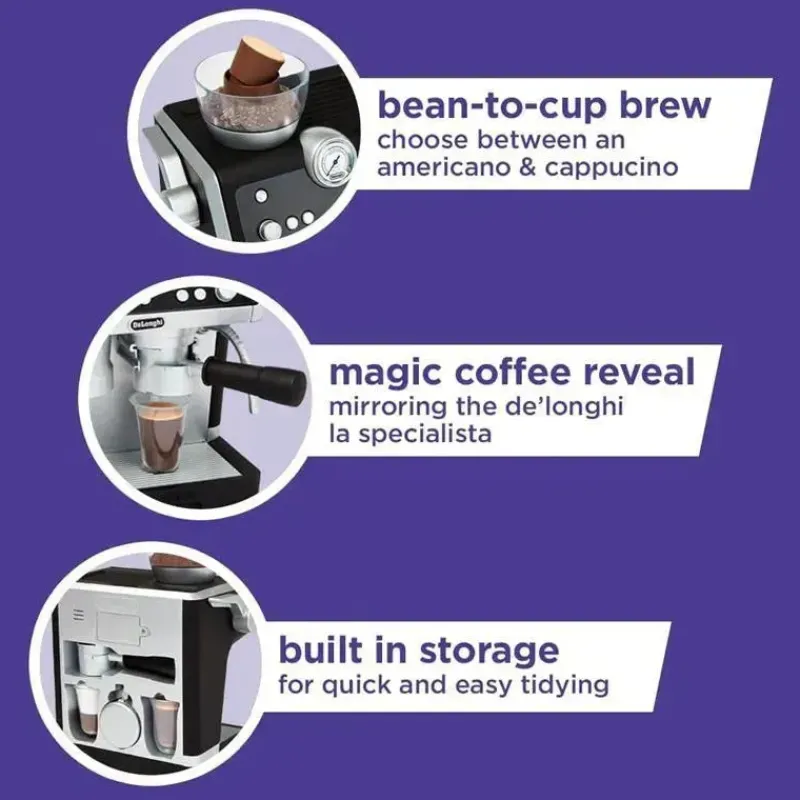 casdon__mquina_de_caf_bar_SKUBJQ12Afz_9.webp Casdon Toys Casdon - Máquina de café Barista DeLonghi Toys com sons e revelação mágica de café, para crianças a partir de 3 anos Fashion
