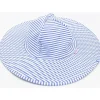 RuffleButts Chapéu de natação Periwinkle Blue Seersucker, 3T-5 Outlet