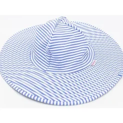 RuffleButts Chapéu de natação Periwinkle Blue Seersucker, 3T-5 Outlet