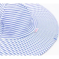 RuffleButts Chapéu de natação Periwinkle Blue Seersucker, 3T-5 Outlet