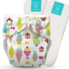 Charlie Banana - Sistema de Fraldas de Pano Reutilizáveis ​​e Laváveis ​​Gelato Baby Fleece Outlet