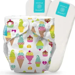 Charlie Banana - Sistema de Fraldas de Pano Reutilizáveis e Laváveis Gelato Baby Fleece Outlet