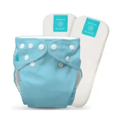 Charlie Banana - Sistema de Fraldas de Pano Reutilizáveis e Laváveis de Lã Azul para Bebês Fashion