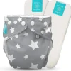 Charlie Banana - Sistema de fraldas reutilizáveis ​​e laváveis ​​de lã para bebês Twinkle Little Stars Fashion