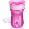 Chicco - 360° Spoutless Rim Trainer Sippy Cup 9M+ | Pink Hot