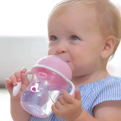 Chicco - Bico de Silicone Transição Sippy Cup 7 Oz Rosa 4M+ Best
