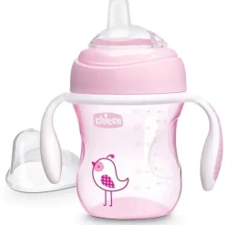 Chicco - Bico de Silicone Transição Sippy Cup 7 Oz Rosa 4M+ Best