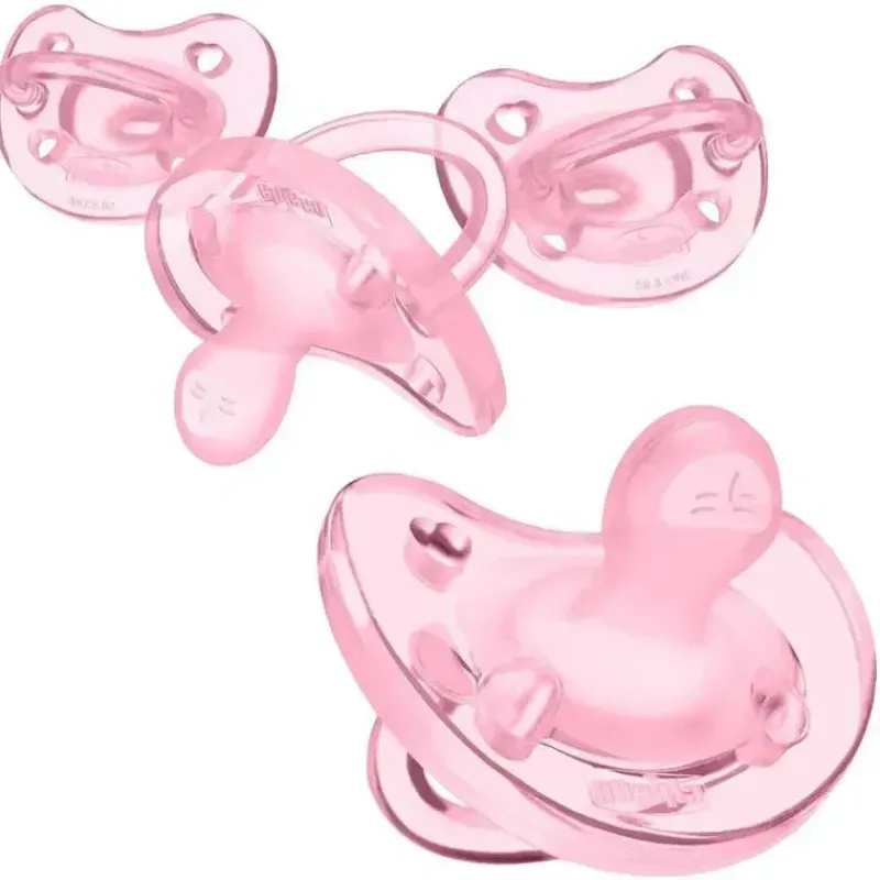 chicco__chupeta_ortodntic_SKUWgl16GHG_0.webp Chicco - Chupeta ortodôntica de silicone de peça única PhysioForma®, 0-6m, rosa claro, pacote com 4 Outlet