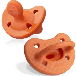 Chicco - Chupeta PhysioForma Luxe Silicone One Piece para Bebés dos 16 aos 24 meses 2 unidadesTerracota Fashion