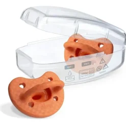 Chicco - Chupeta PhysioForma Luxe Silicone One Piece para Bebés dos 16 aos 24 meses 2 unidadesTerracota Fashion
