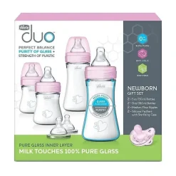 Chicco - Conjunto de mamadeira Duo para recém-nascidos, rosa Online