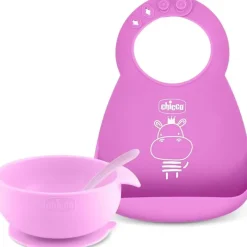 Chicco - Easy Start Silicone Feeding Gift Set 6M+ | Pink Best
