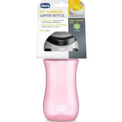 Chicco - Garrafa de água de borda aberta My Tumbler com bico de fluxo livre, rosa, 2+ anos, 12 onças Online