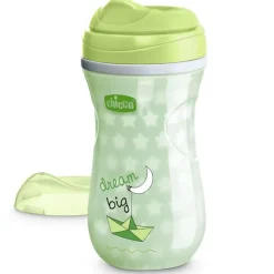 Chicco - Glow In The Dark Insulated Rim Spout Trainer Cup 9Oz, 12M+ | Green Clearance