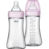 Chicco - mamadeira híbrida 2Pk Duo 9Oz, rosa Clearance