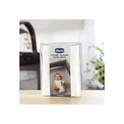 Chicco 2 pacotes de lençóis de ninar de ninar, brancos Fashion