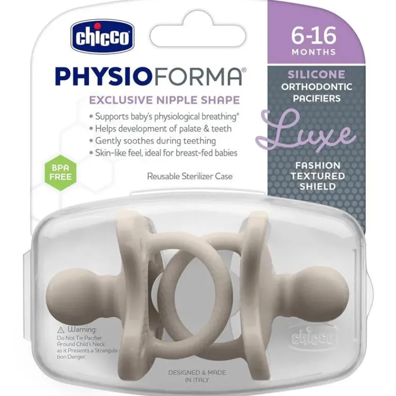 chicco__physioforma_luxe__SKUBErCCMFG_5.webp Chicco - Physioforma Luxe Pacifier 6-16M, Grey Hot