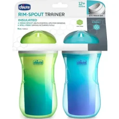 Chicco - 2Pk Isolado Rim Spout Trainer Sippy Cup 9 Oz. Ombré verde/azulado Online