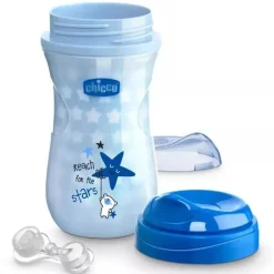 Chicco Brilho no Escuro Aro Isolado Copo Trainer 9 Oz, Azul, 12M+ Azul Sale