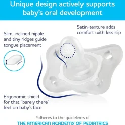 Chicco Feeding - Physioforma Mini Orthodontic Pacifier 0-2M 2Pk, Blue Fashion